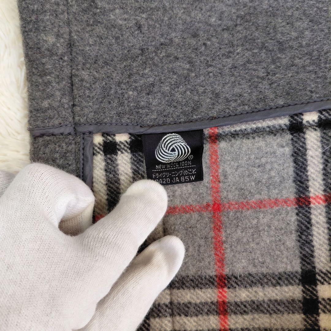 BURBERRY　ウールコート　ノバチェック　グレー　ホースロゴ　メンズ