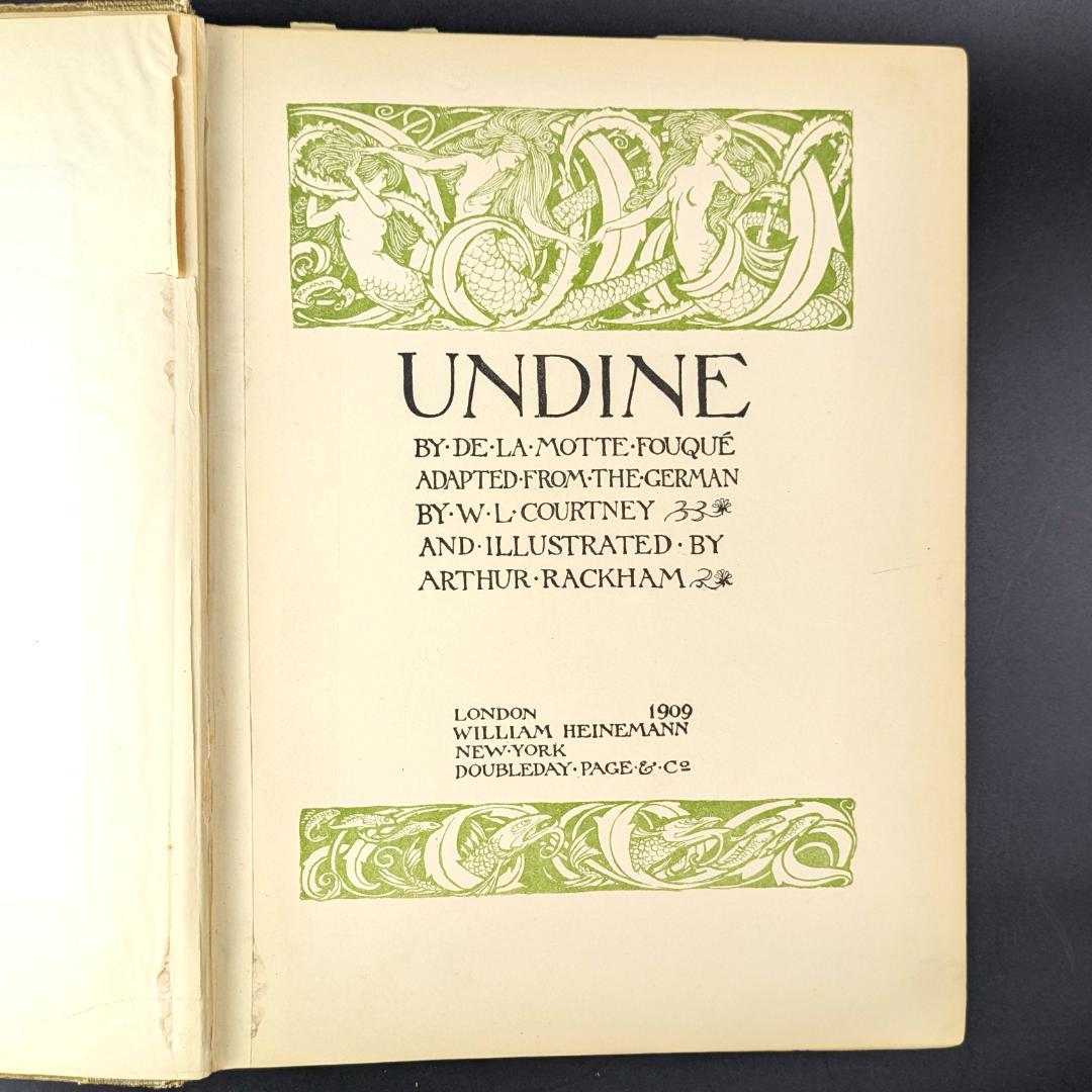 希少な初版 アーサー・ラッカム挿画本『ウンディーネ』1909年 全図15枚揃い