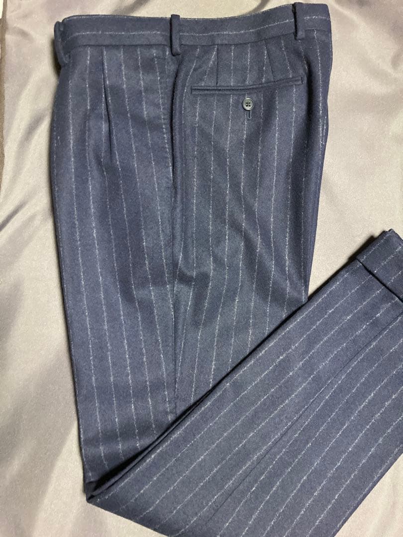 【BEAMSF】FOX　BROTHERSチョークストライプスーツ　44