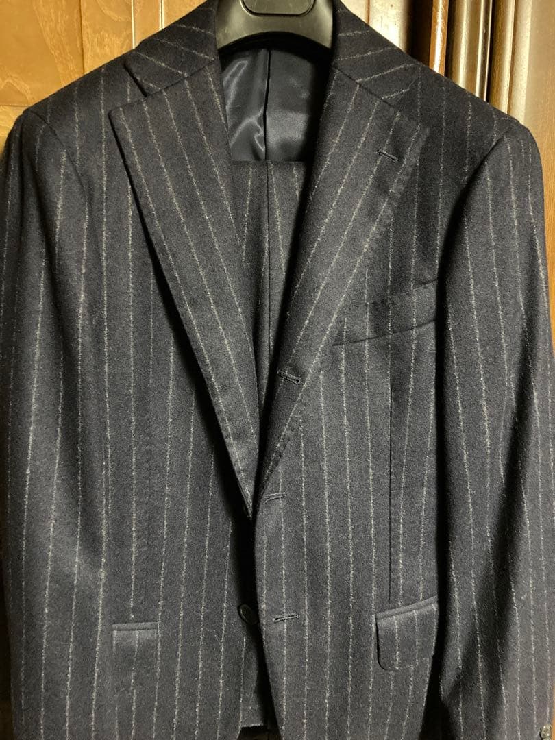【BEAMSF】FOX　BROTHERSチョークストライプスーツ　44