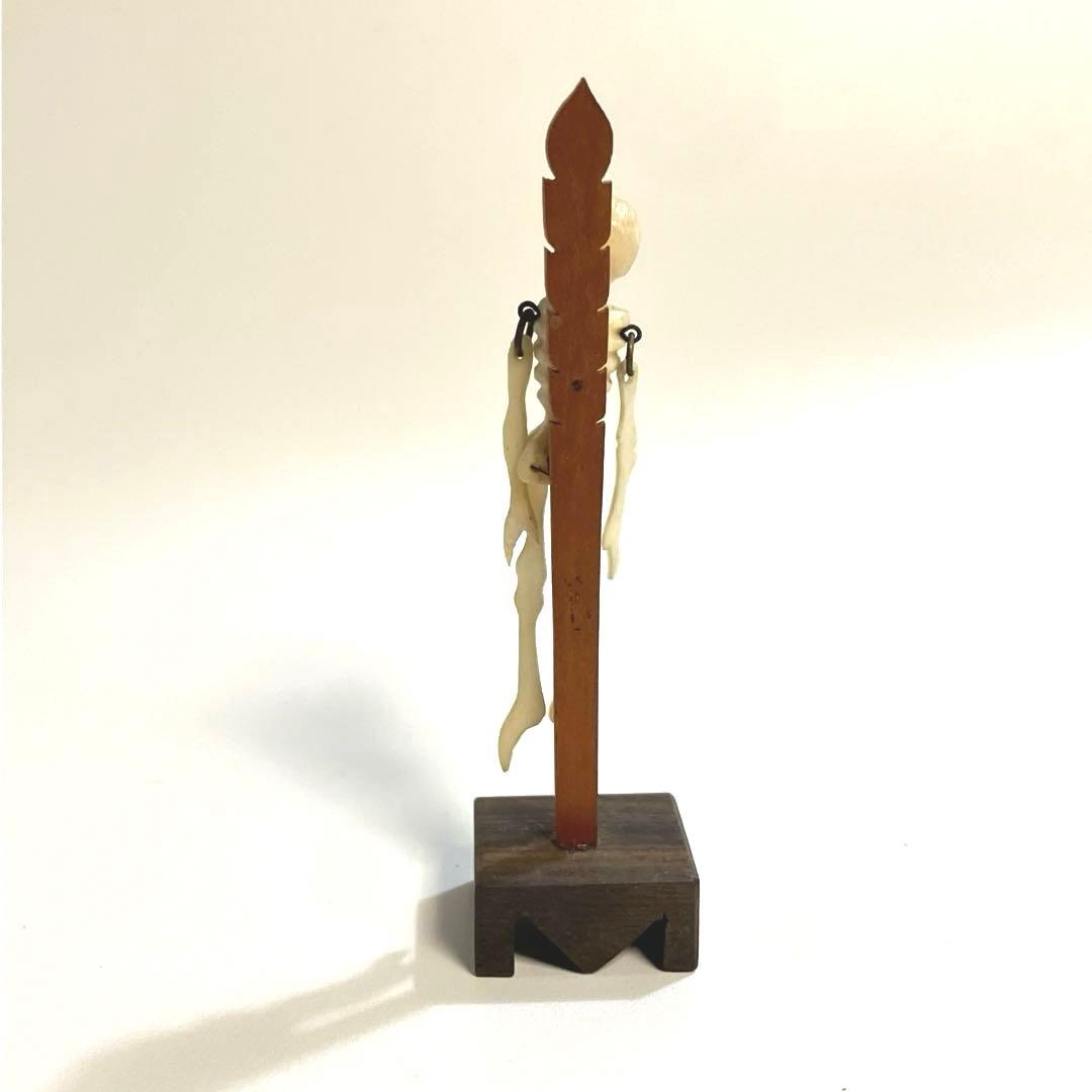 昭和レトロ　ハードセル　野晒し　骸骨　髑髏　ドクロ　ガイコツ人形　郷土玩具　民芸