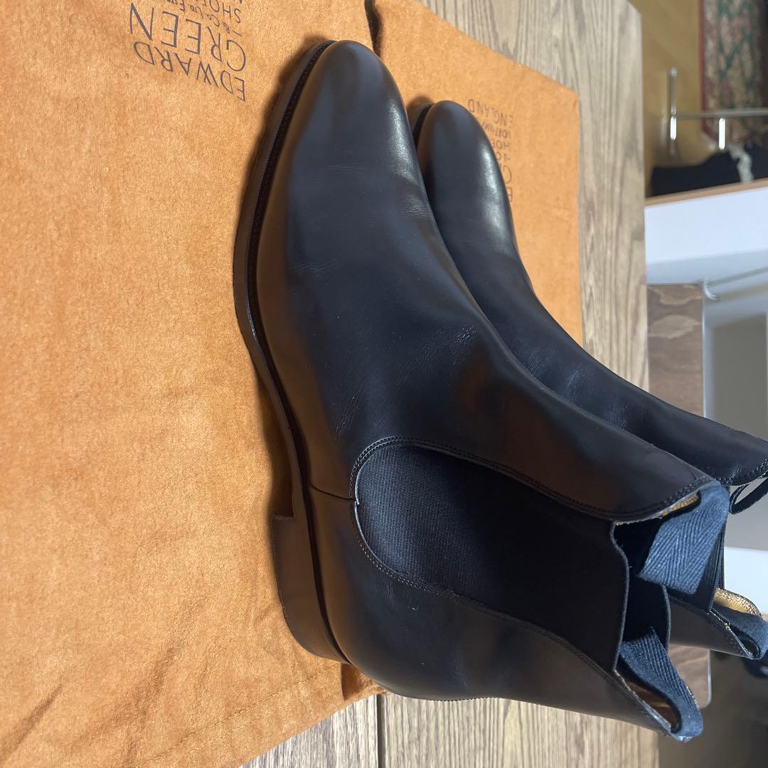 EDWARD GREEN ブラック サイドゴアブーツ