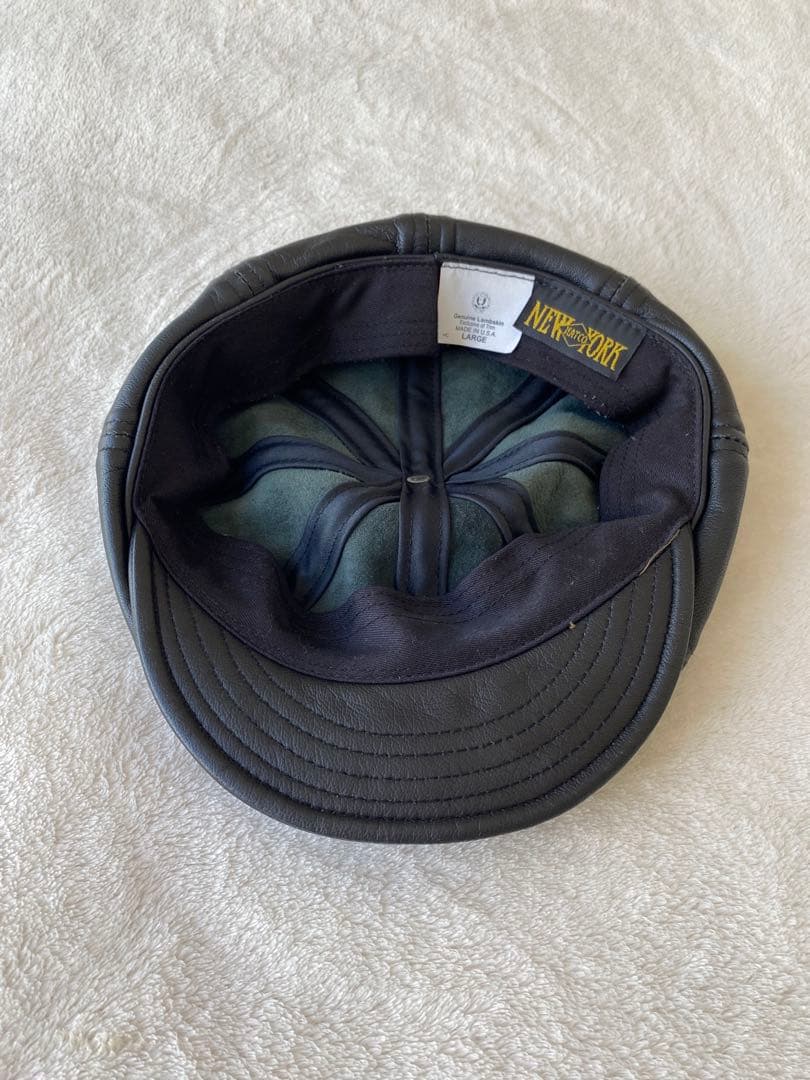 NEW YORK HAT USA製 ラムレザー キャスケット