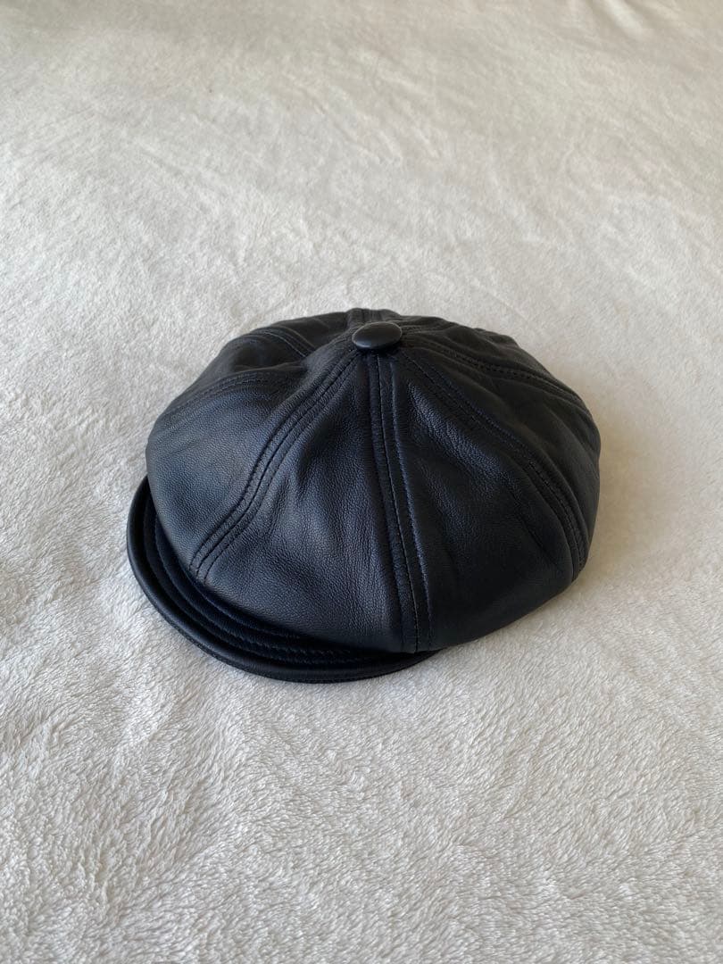 NEW YORK HAT USA製 ラムレザー キャスケット