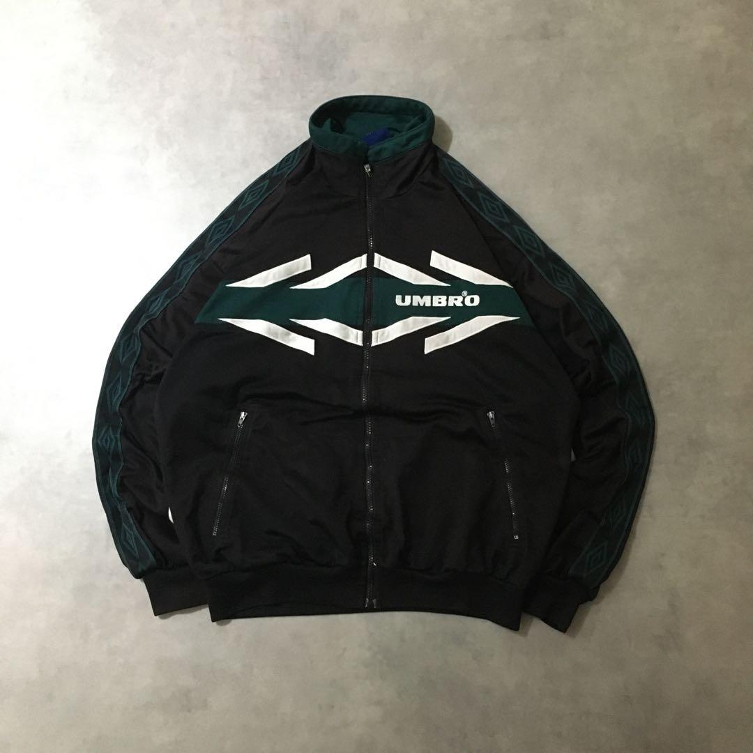 ヴィンテージアンブロ古着UMBROトラックジャケットジャージブラックDB888