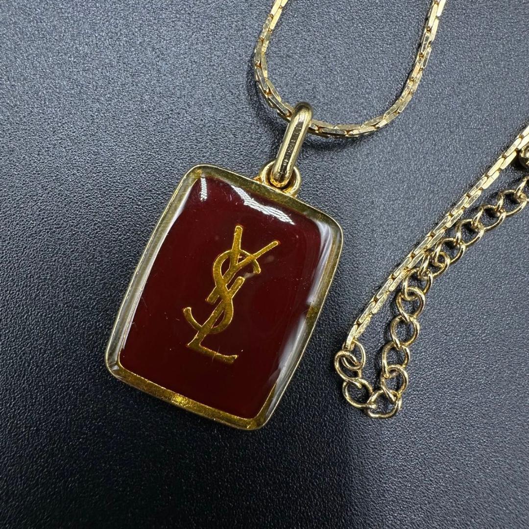 イヴサンローラン ネックレス ペンダント ゴールド ロゴ YSL r8121