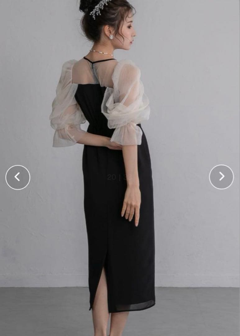 【美品】birei チュールオフショルドレス　ロングオフショルダー