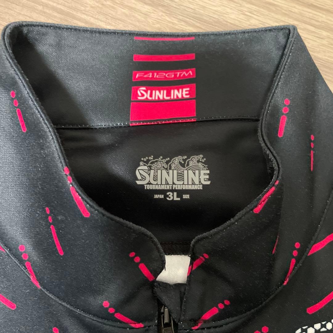 サンライン スペシャリスト フルジップアップシャツ ブラック 3L