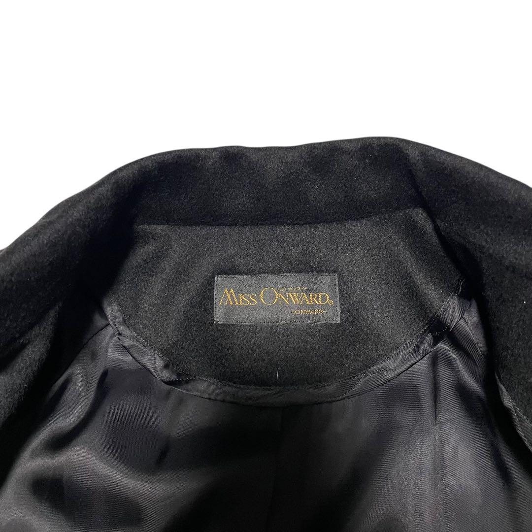 【カシミヤ100%×極美品】マキシ丈ロングチェスターコート 日本製 ブラックM