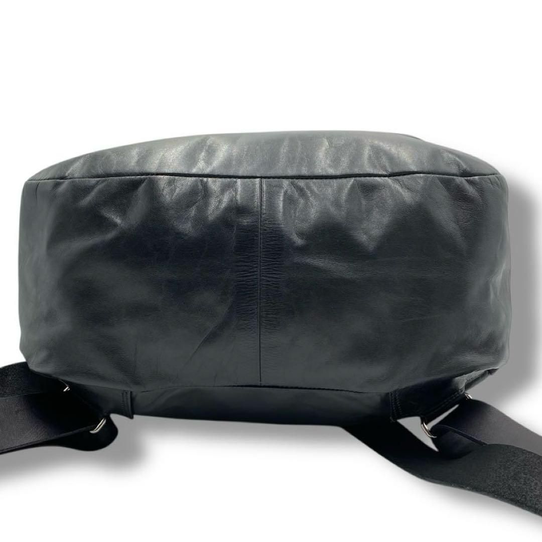 美品 m0851 ANILINE FOLDED CORNER リュック バッグ