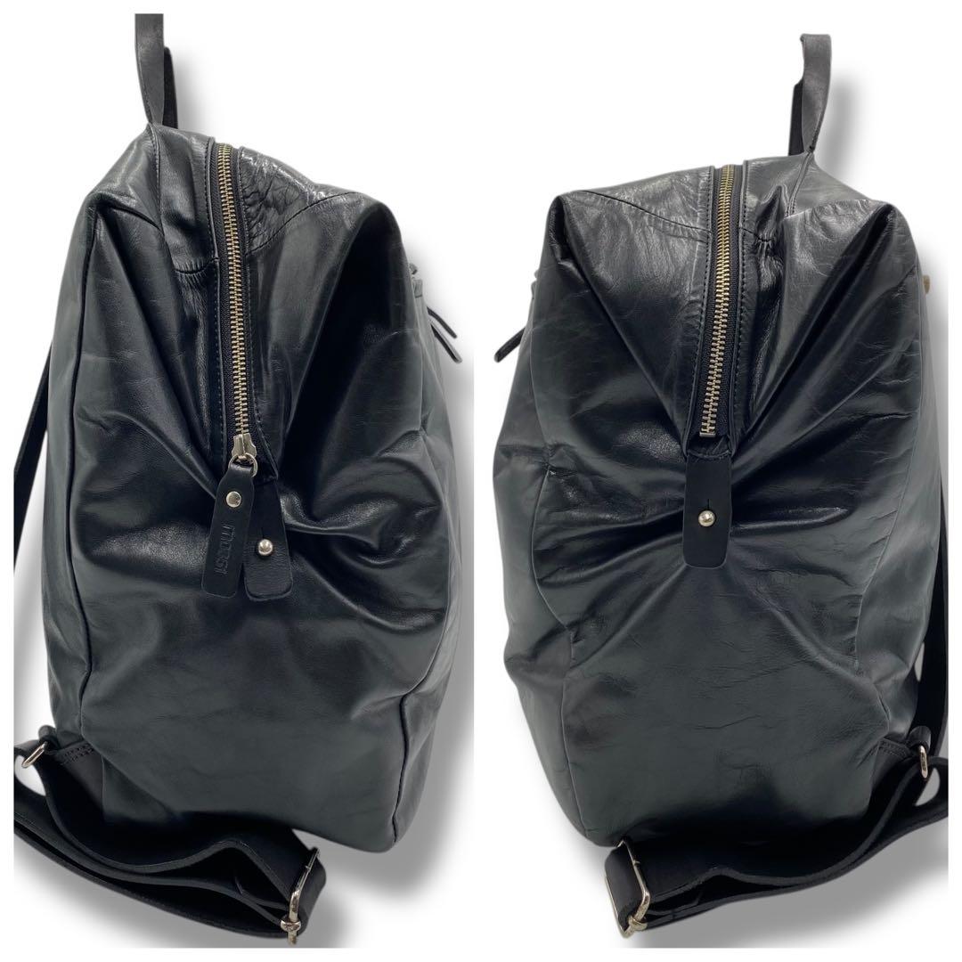 美品 m0851 ANILINE FOLDED CORNER リュック バッグ