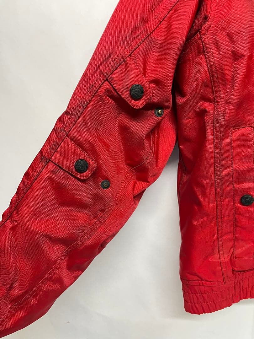 イエローコーン ナイロン シングルライダース ジャケット 赤 大きいサイズ LL