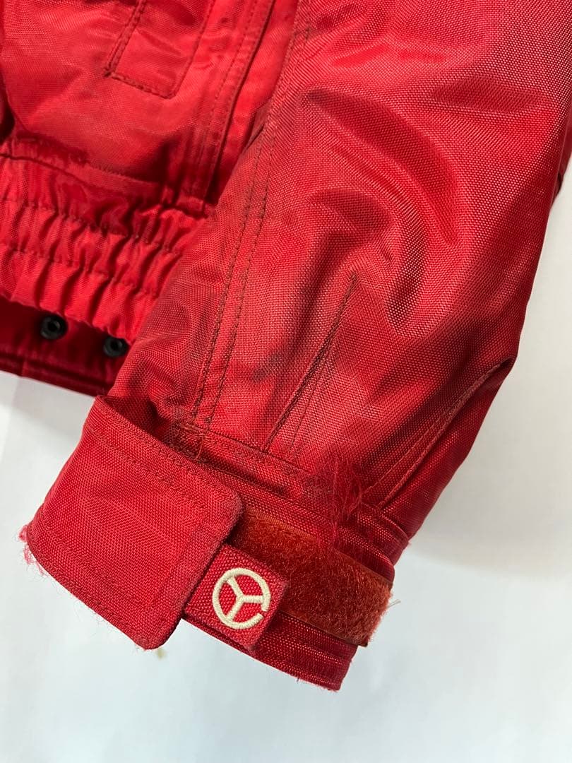 イエローコーン ナイロン シングルライダース ジャケット 赤 大きいサイズ LL