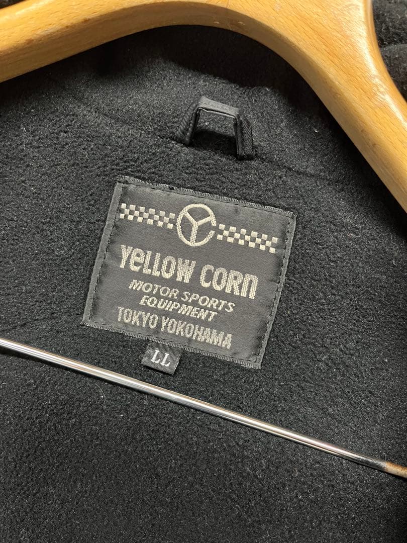 イエローコーン ナイロン シングルライダース ジャケット 赤 大きいサイズ LL