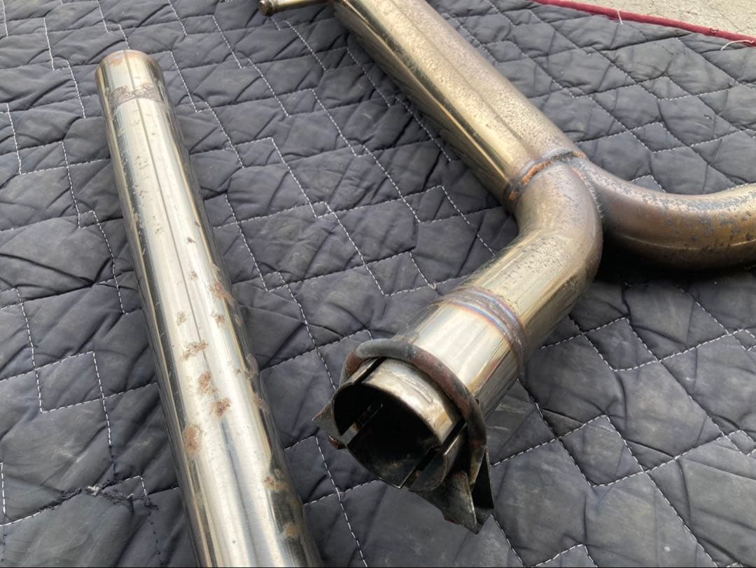 マークX130ステンレスリアストレートマフラー中古