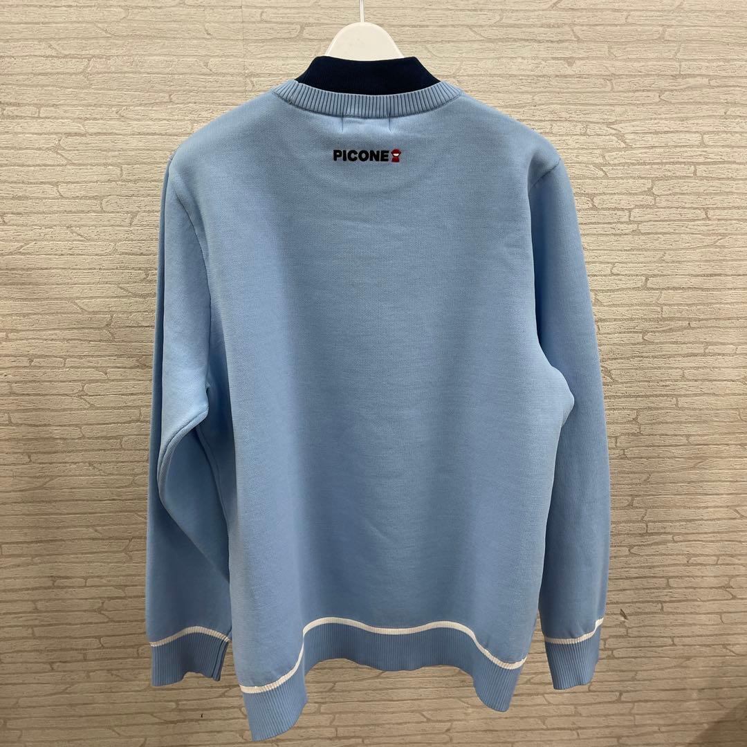 PICONE ピサの斜塔刺繍セーター 水色
