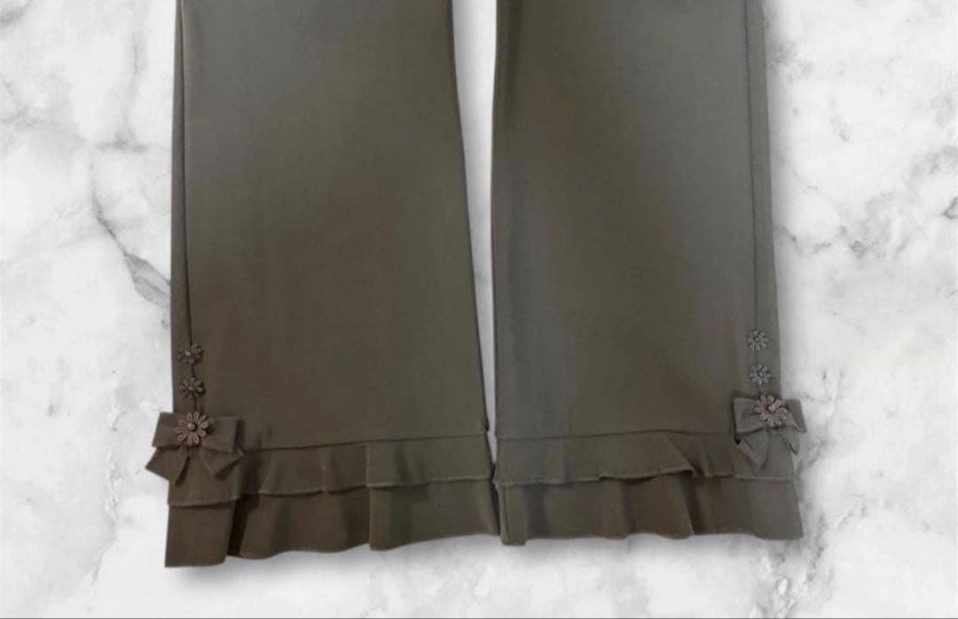 '25AWスーパービューティー　春に✨裾レースハイテンションパンツ　44