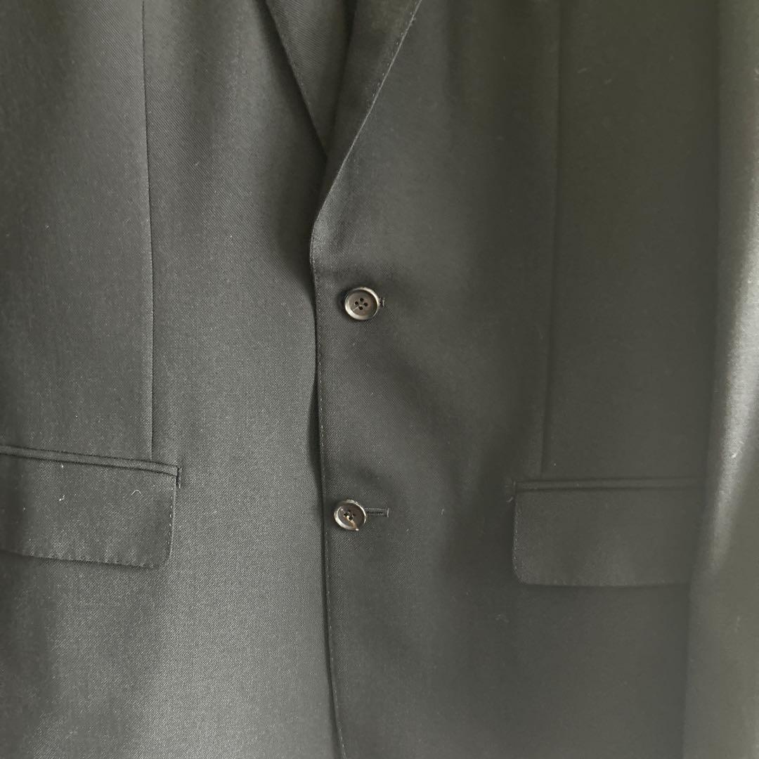 ブラック シングルブレスト スーツジャケット