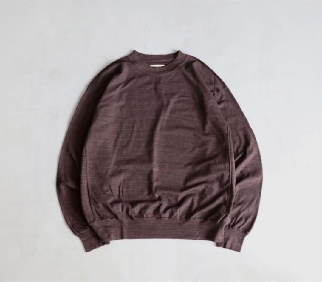 【美品】blurhms ブラームス｜ボーダー クルーネック Tシャツ 長袖ロング