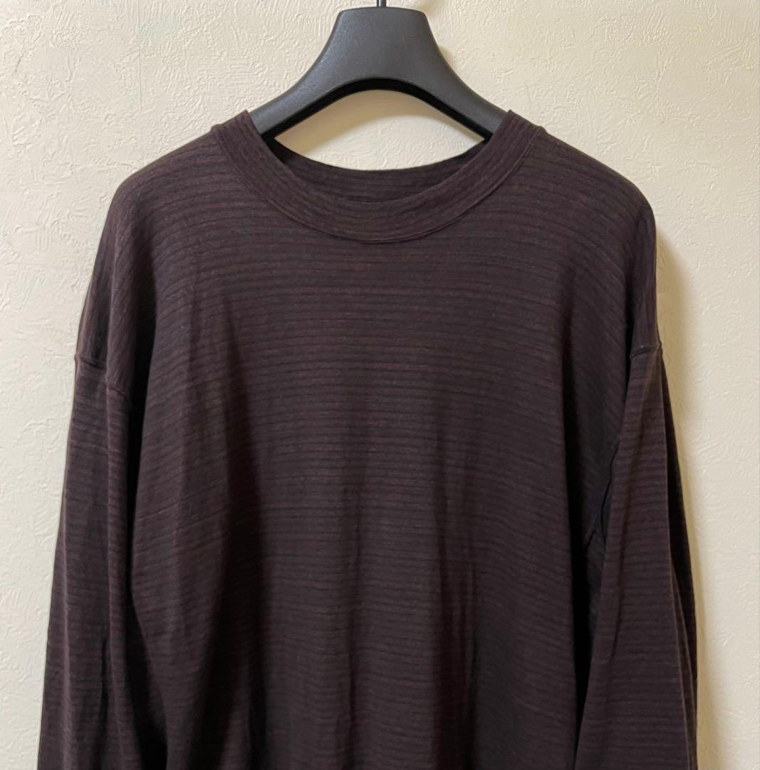 【美品】blurhms ブラームス｜ボーダー クルーネック Tシャツ 長袖ロング