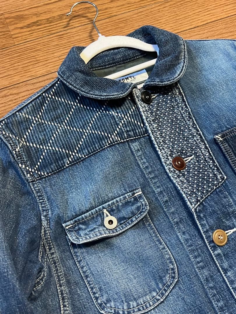 FDMTL ファンダメンタル　パッチワークデニムカバーオール