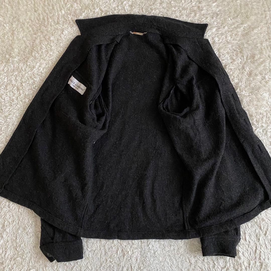 XL相当 ドルチェ&ガッバーナ カバーオール 比翼 ウール グレー イタリア製