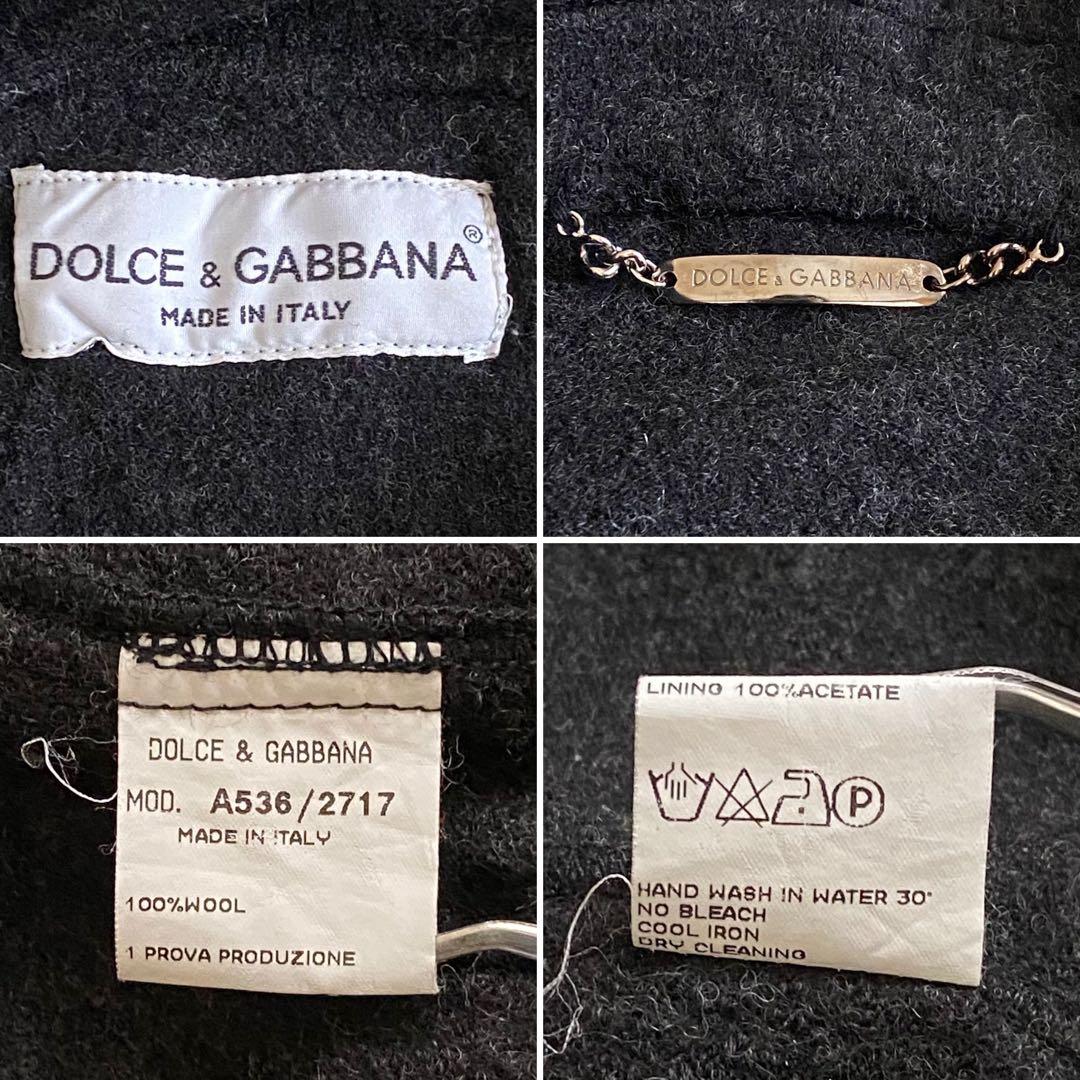 XL相当 ドルチェ&ガッバーナ カバーオール 比翼 ウール グレー イタリア製