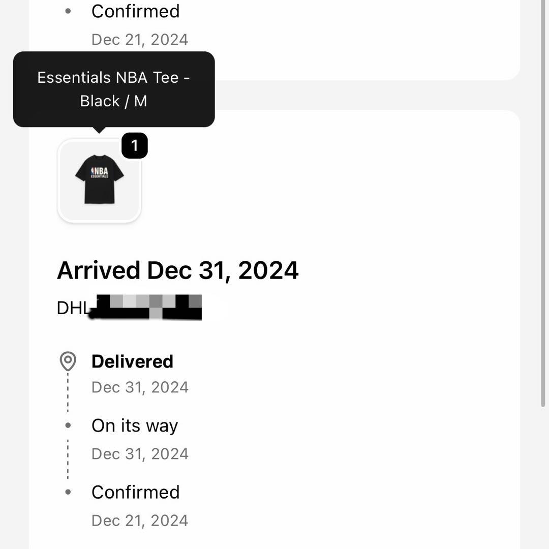 FEAR OF GOD ESSENTIALS NBA Tシャツ ブラック M