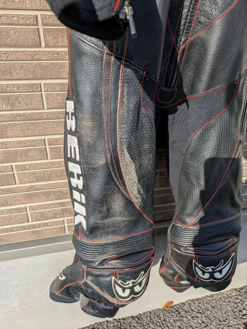 ベリック Berik レーシングスーツ Mサイズ ツナギ MFJ　黒/オレンジ