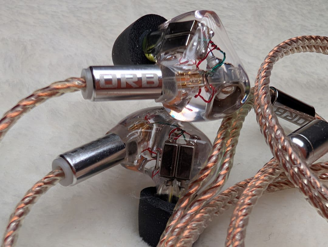【スケルトンケーブル仕様】ORB CF-IEM 初期型 イヤホン IEM②