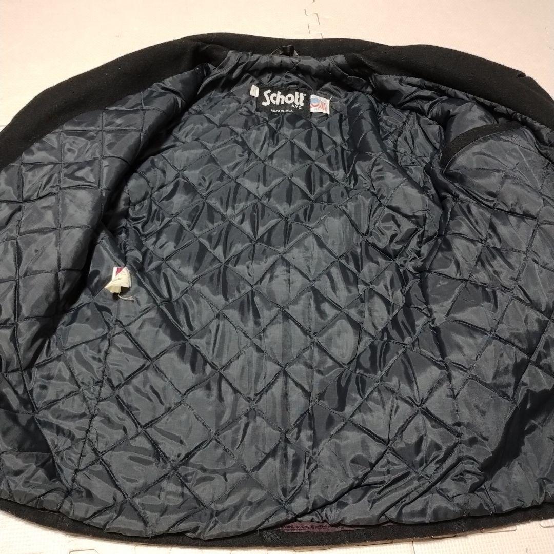 冬セール❗ショット　Schott シングルピーコート❗USA製　黒