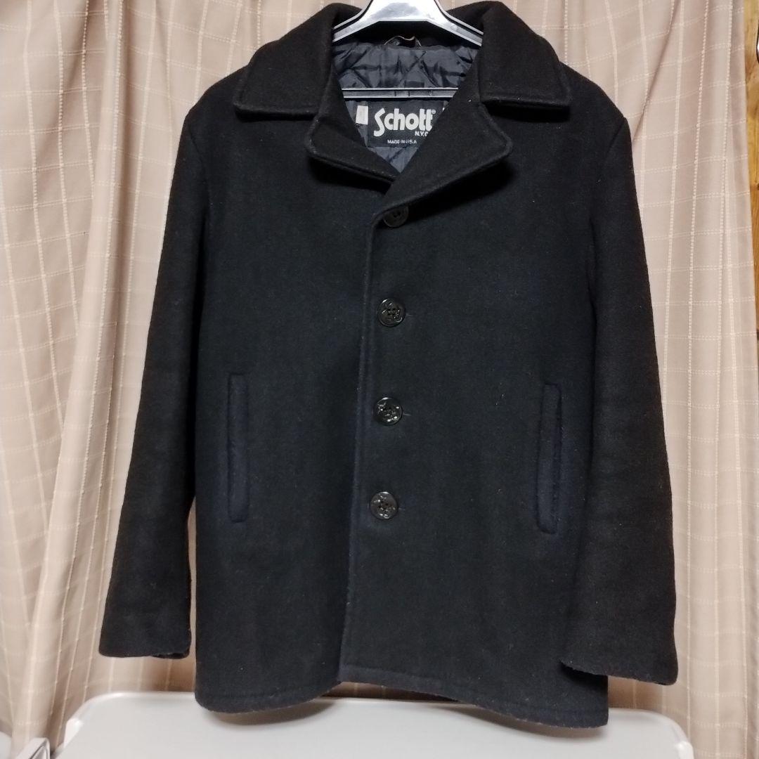 冬セール❗ショット　Schott シングルピーコート❗USA製　黒