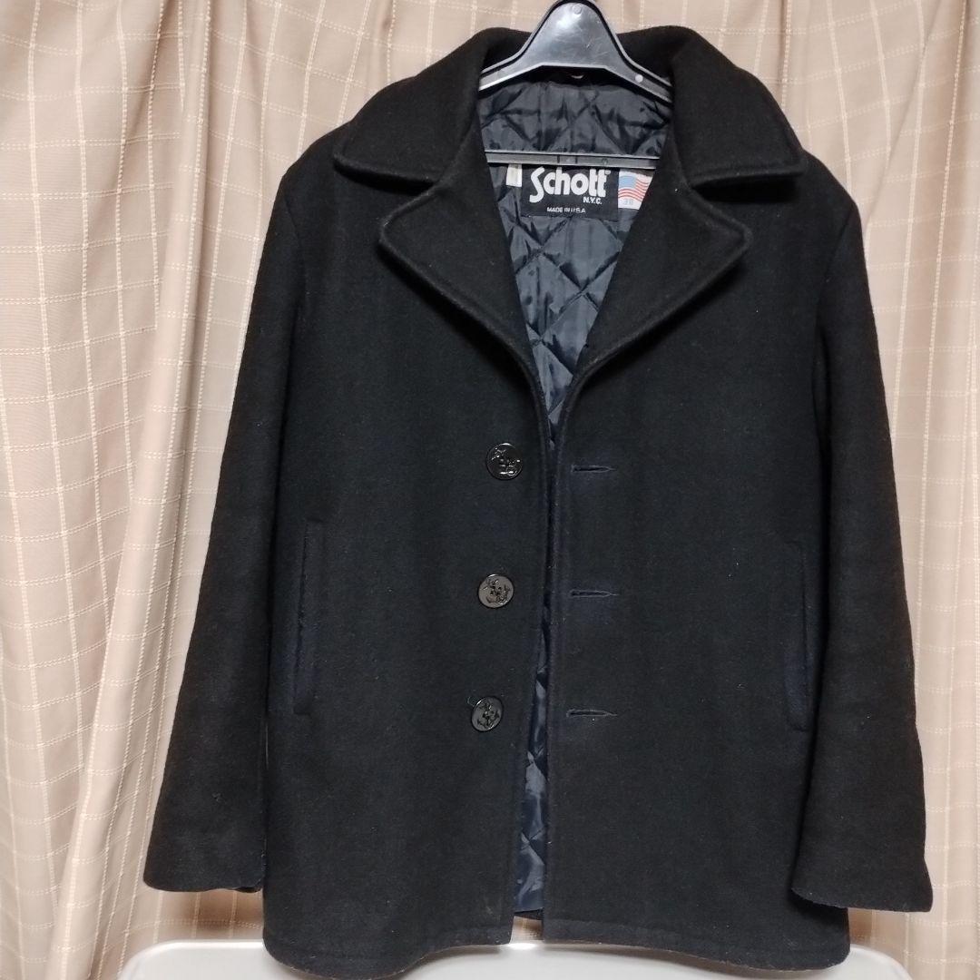 冬セール❗ショット　Schott シングルピーコート❗USA製　黒