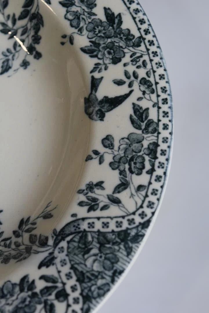 美品Bordeaux　セミクルーズ皿 ツバメと野薔薇　 ルイ15世　アンティーク