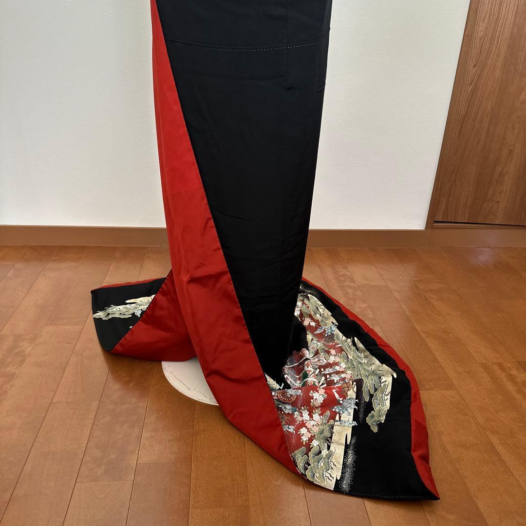 裾引き腰下 正絹 黒留袖 ハンドメイド