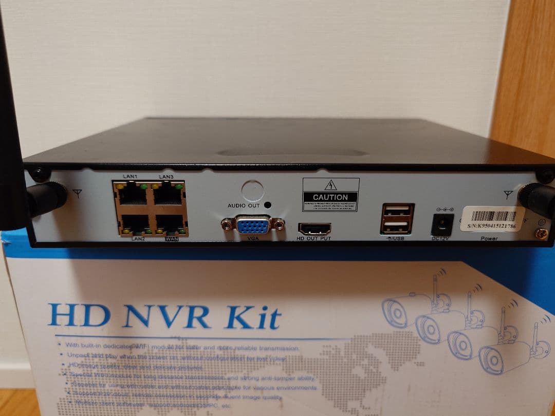 HD NVR Kit　防犯カメラ　カメラ3台付き　未使用