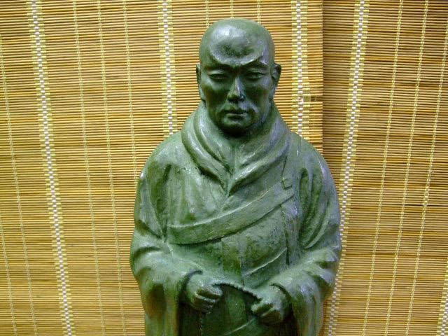 「 角田蘇風 」作　親鸞聖人像　石膏像　60ｃｍ　仏像　オブジェ　彫刻