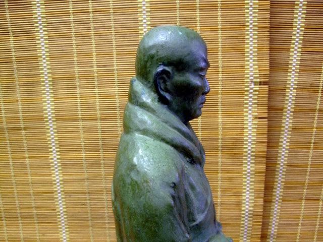 「 角田蘇風 」作　親鸞聖人像　石膏像　60ｃｍ　仏像　オブジェ　彫刻