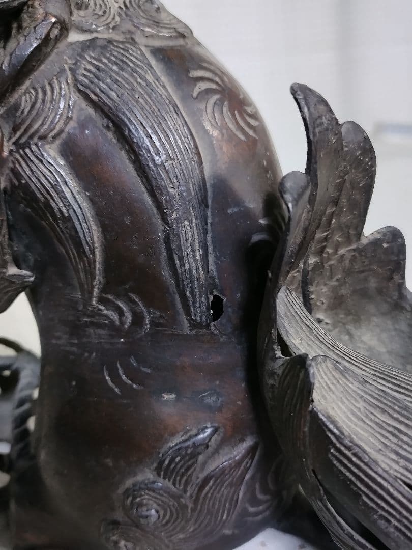 金属製 獅子像 アンティーク　明治？