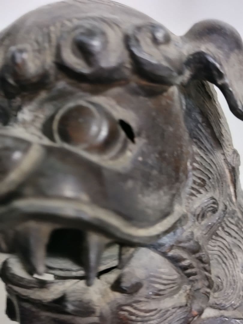 金属製 獅子像 アンティーク　明治？