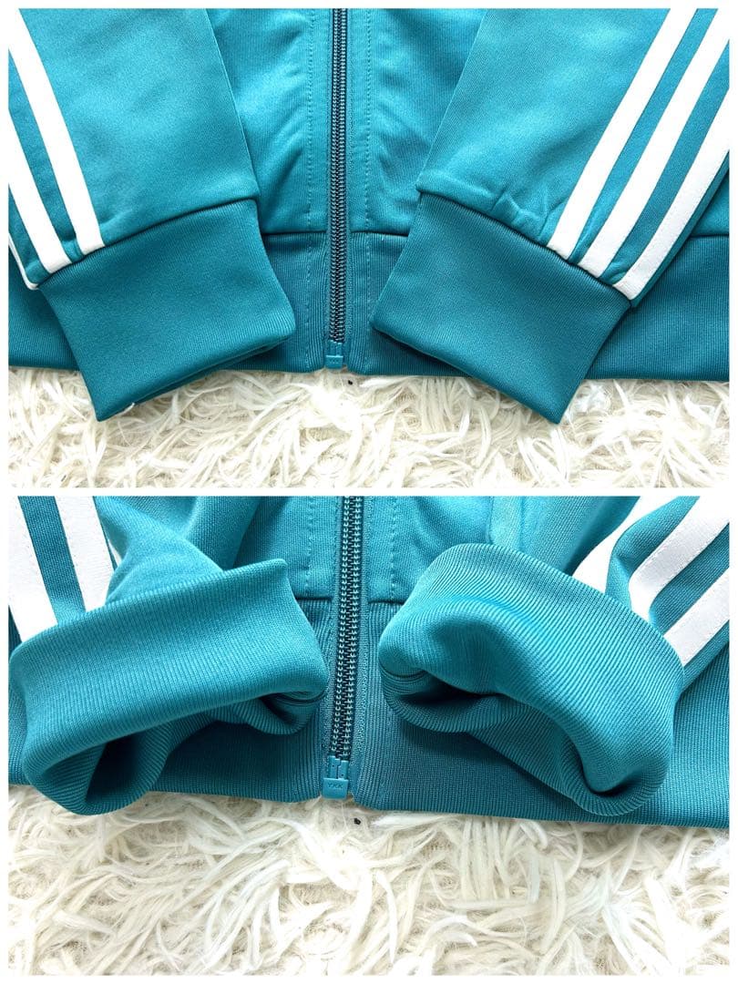 未使用級 L アディダス SST トラックジャケット ターコイズ レディース