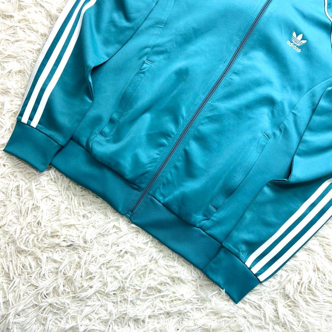 未使用級 L アディダス SST トラックジャケット ターコイズ レディース