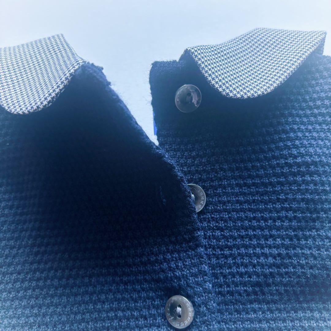 極美品 familiar 日本製 ドッキングワンピース ニット 千鳥格子 100