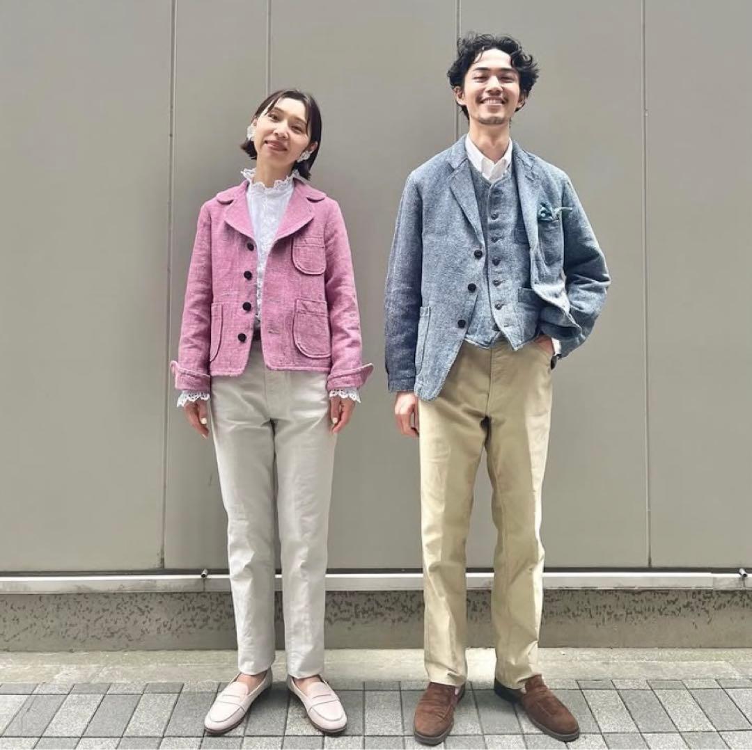 45R 綿麻ツイードのアニーチロルジャケット