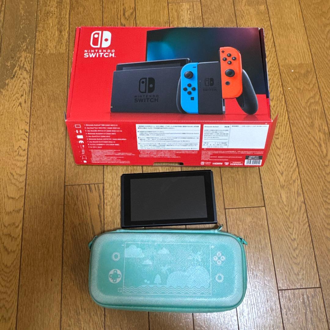 Nintendo Switch 本体 Joy-Conあり ケース付き