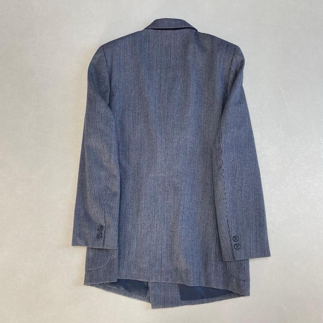 90s セットアップ ダブルスーツ ネイビーストライプ 成人式 ヒッコリー