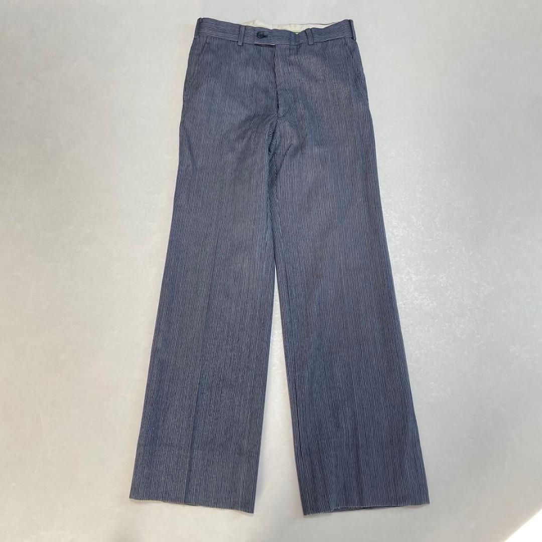 90s セットアップ ダブルスーツ ネイビーストライプ 成人式 ヒッコリー