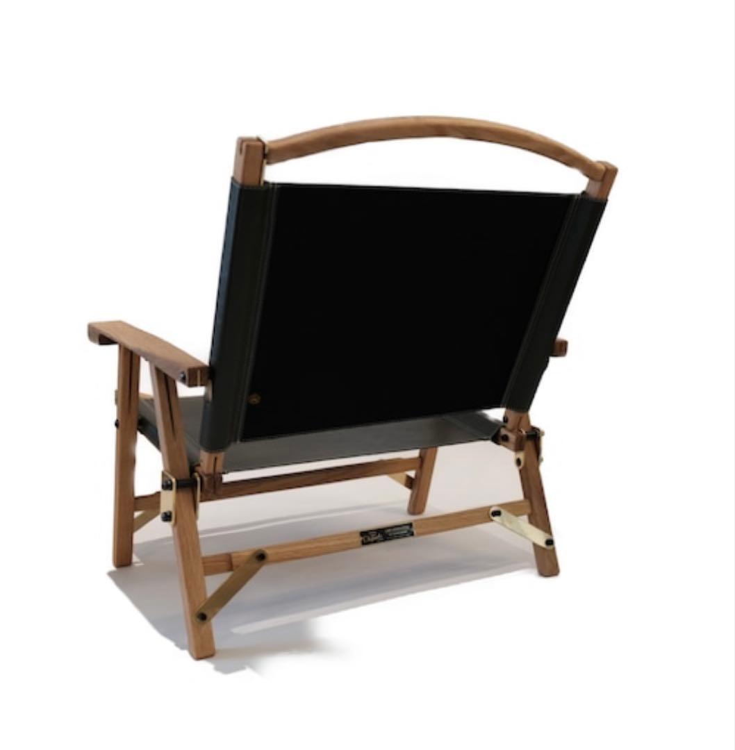 LOW　TYPE　OOPARTSチェア　オーク　座面革　折りたたみチェア