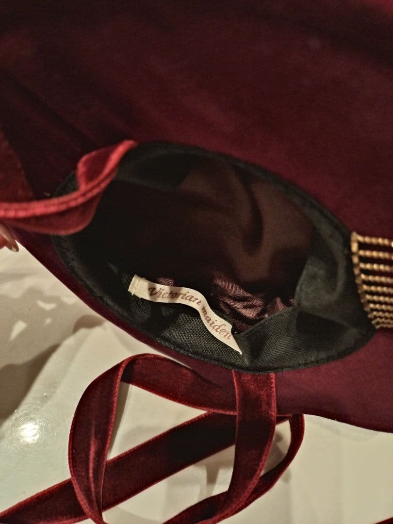 ヴィクトリアンメイデン　ベロアローズミニハット　ボルドー