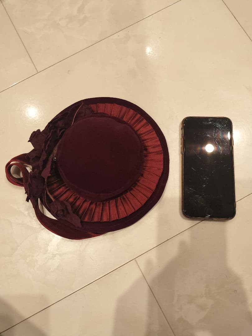 ヴィクトリアンメイデン　ベロアローズミニハット　ボルドー